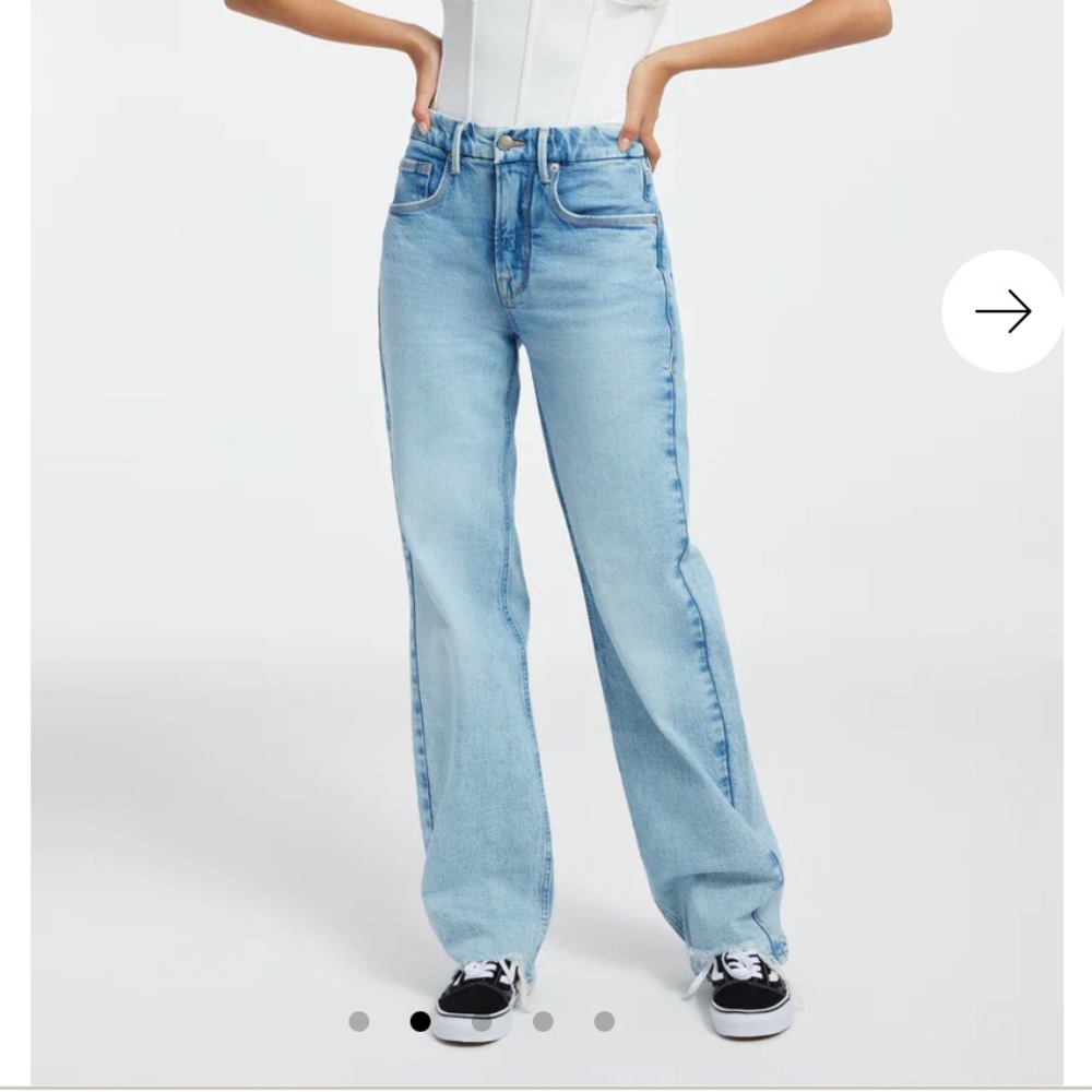 Good American Good 90’s baggy jeans size 2/26